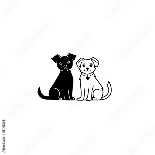 Pet care icon with dog 