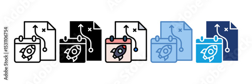 Release Planning Icon Element For Design