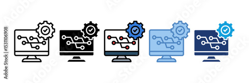 Version Control Icon Element For Design