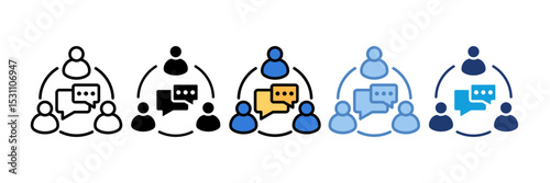 Team Collaboration Icon Element For Design