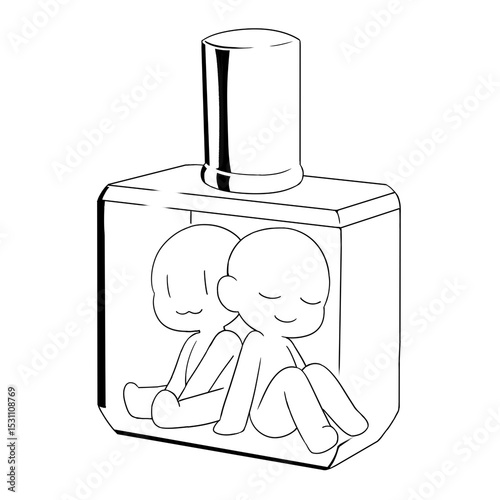 vector illustration of a perfume bottle