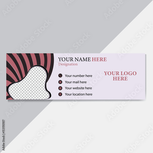 Modern style email signature design