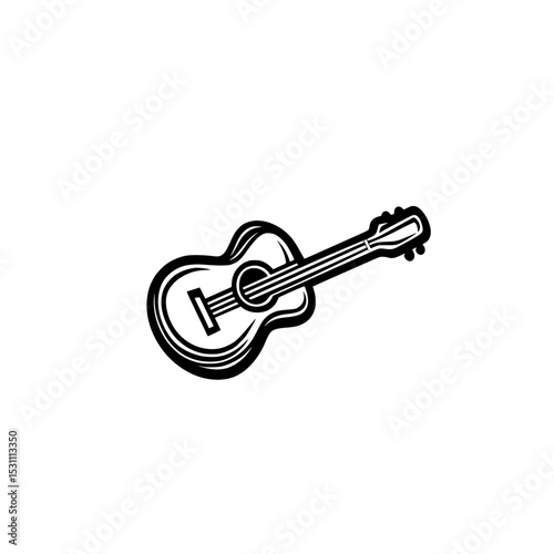 Musical guitar icon 