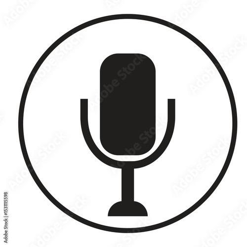 microphone icon on metal internet button