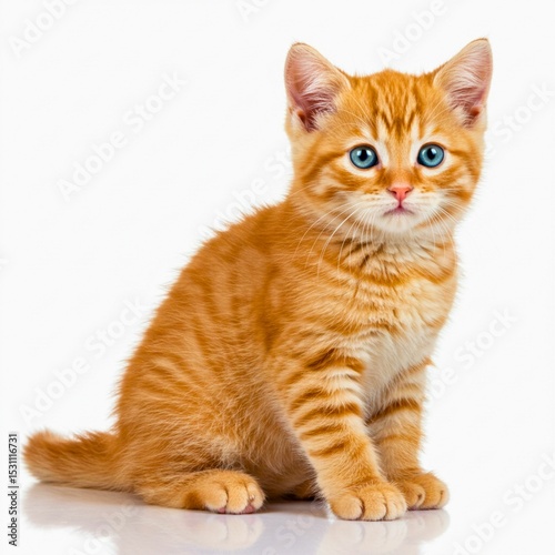A Cat with white isolated background