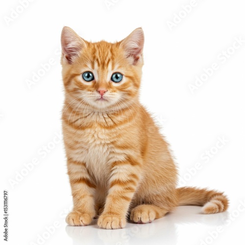 A Cat with white isolated background