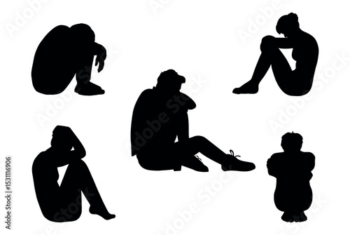 People Are Depressed Or Frustrated Silhouettes