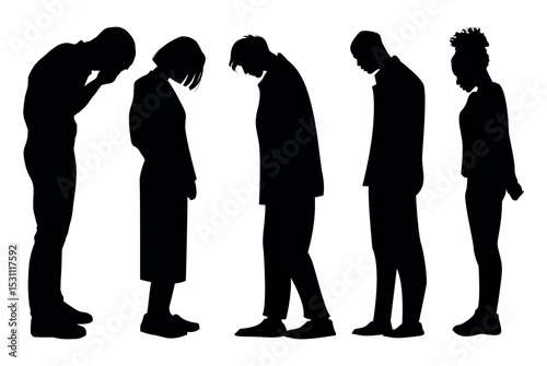 People Are Depressed Or Frustrated Silhouettes