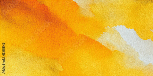 Grunge wall. Noisy grainy texture background.  Orange yellow abstract watercolor. Art background with space for design.