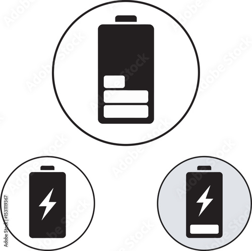 Battery charging icon vector illustration 