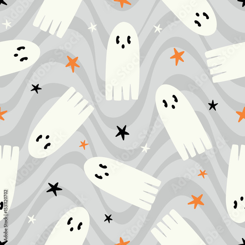 Halloween Ghost Pattern Ghosts Background