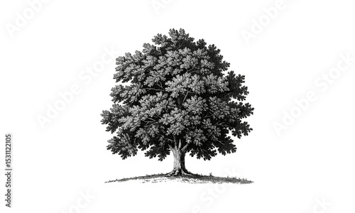 Maple Tree Illustrations Sycamore, vector illustration, tree leaves, natural elements, woodland art, park landscape, tree branches, flora sketch, organic shapes, environmental design.