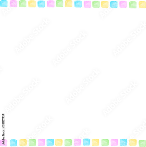 Colorful Rainbow Line Border