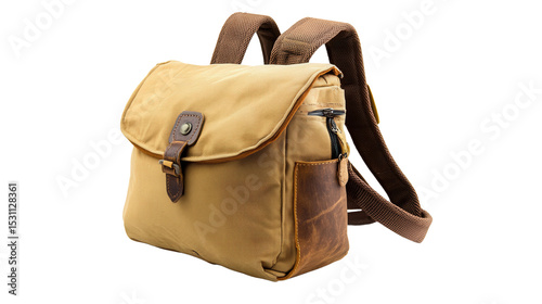 Gender-neutral travel sling pack Transparent background, PNG file