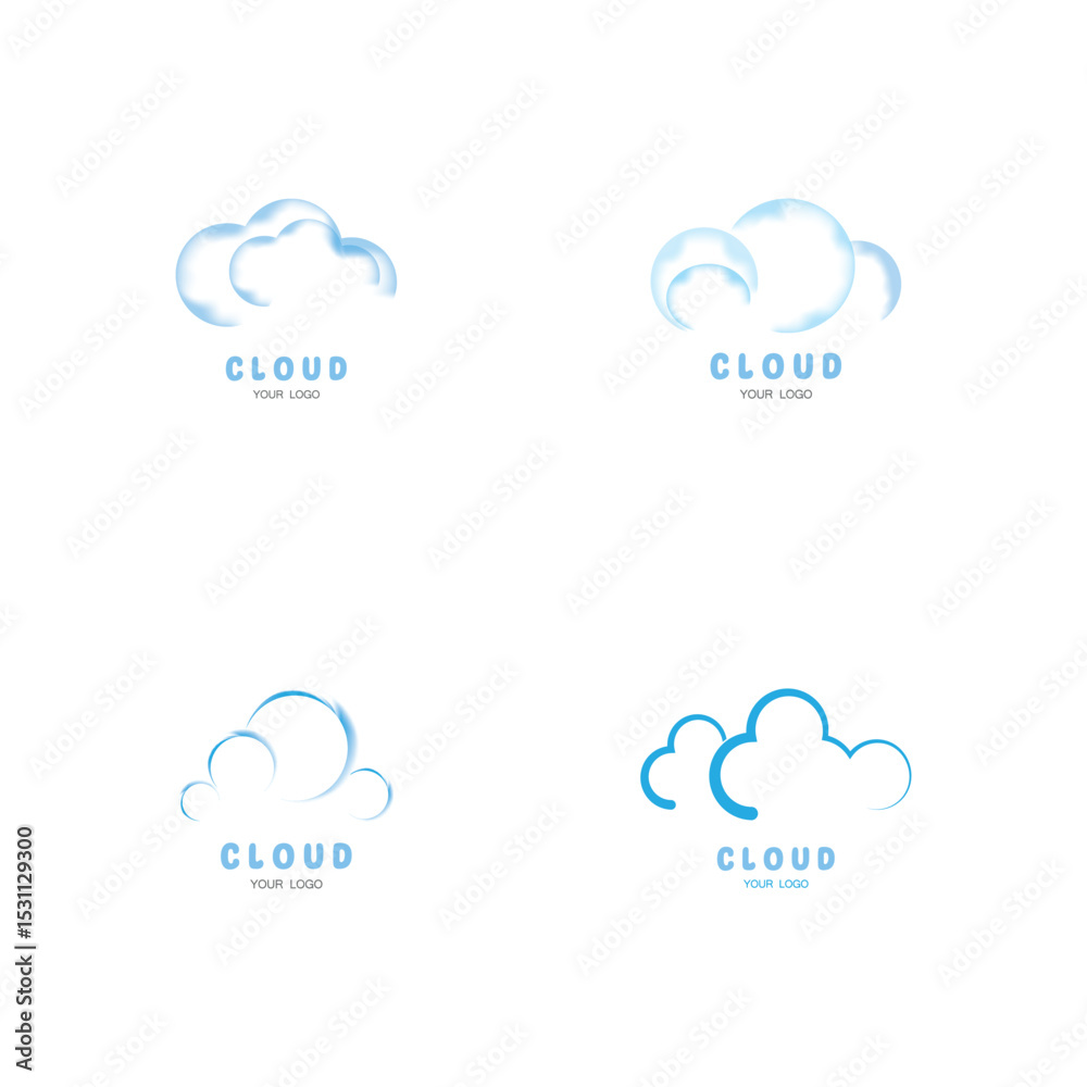 Cloud Logo And Symbol Icon template vector icon illustration design Cloud Logo And Symbol Icon template vector icon illustration design