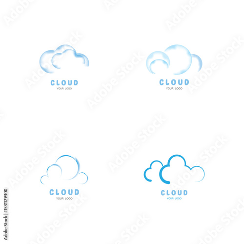 Cloud Logo And Symbol Icon template vector icon illustration design
