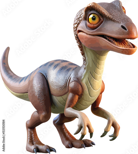Adorable Cartoon Baby Dinosaur Illustration
