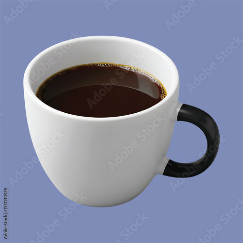 cup of coffee on white background