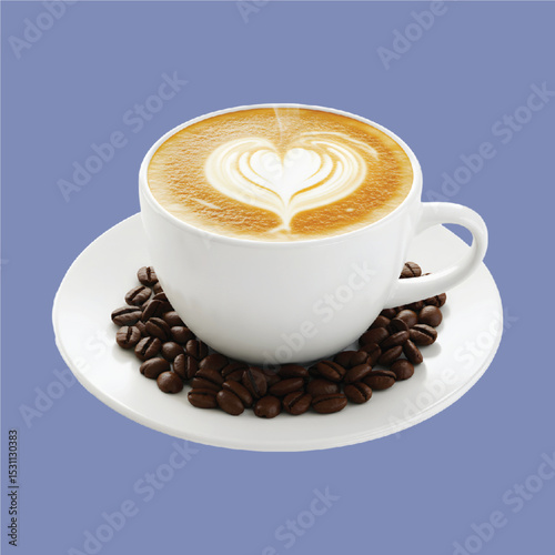 cup of coffee with beans