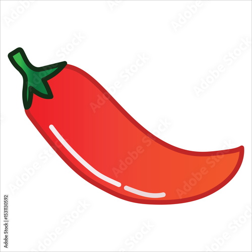 Red hot chili icon vector illustration