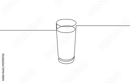 One continuous line drawing of bottle and glass with milk containt. Beverage design concept vector illustration, Pitcher for milk line continuous drawing vector.