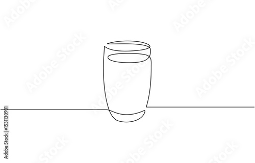 One continuous line drawing of bottle and glass with milk containt. Beverage design concept vector illustration, Pitcher for milk line continuous drawing vector.