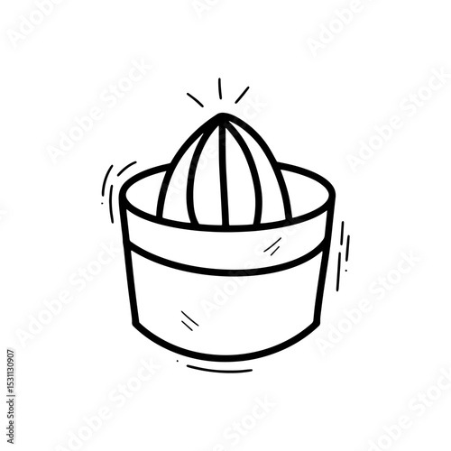 Hand Drawn Juicer Illustration. Doodle Vector. Isolated on White Background - EPS 10 Vector
