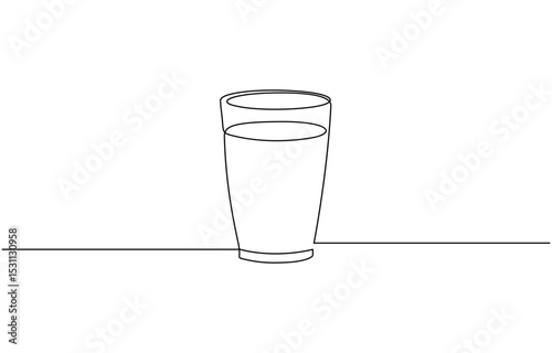 One continuous line drawing of bottle and glass with milk containt. Beverage design concept vector illustration, Pitcher for milk line continuous drawing vector.
