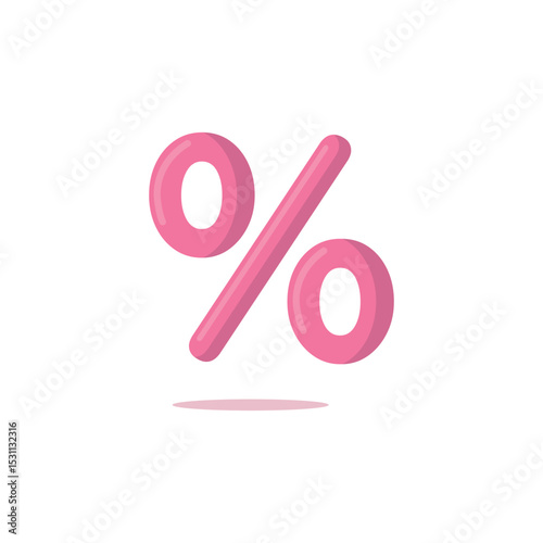 Percent discount vector icon. Percentage sale interest sign isolated promotion