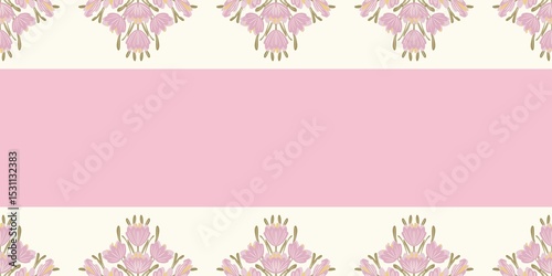 Fototapeta Naklejka Na Ścianę i Meble -  Seamless watercolour and unique floral pattern background for covers, notes, banner. Soft backgrounds colour. Watercolour art work. Flower stalk. Colourful flower.