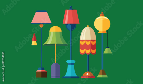 Collection of stylish modern floor lamps
