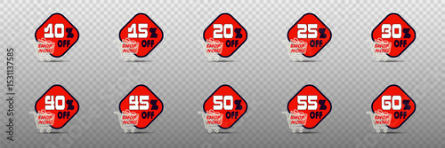 Collection of banners for sales with discounts.