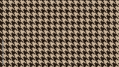 Houndstooth Pepita seamless pattern. Repeating Pepito texture. Black houndstooth on a white background. Seamless simple vintage houndstooth checker pattern. Tileable dark and light gingham hound toot