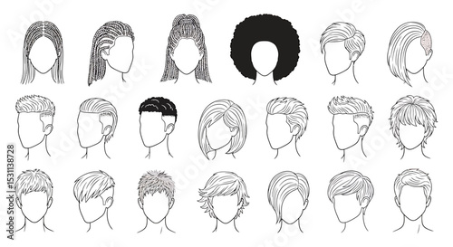 Variety of Hairstyles for Men and Women