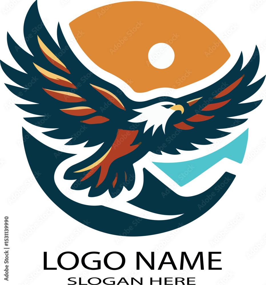 Obraz premium Flying Eagle Logo icon vector .