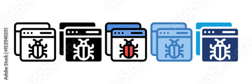 Browser Bug Icon Element For Design