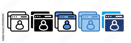 Browser User Icon Element For Design
