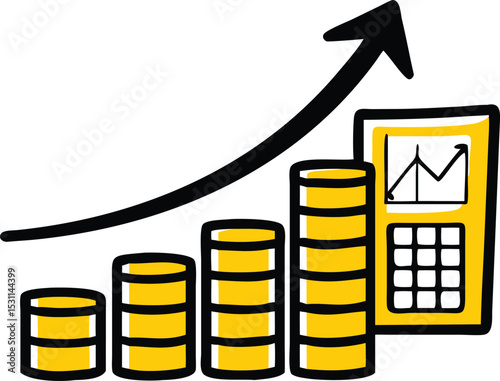 business graph with arrow 1