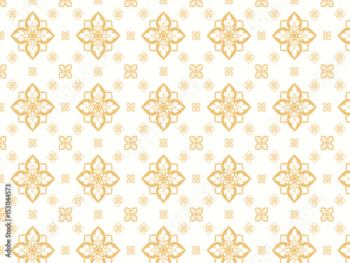 Seamless vector floral pattern with vintage ornamental design for textile and paper decoration