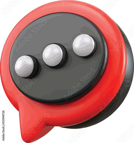red and black buttons for web