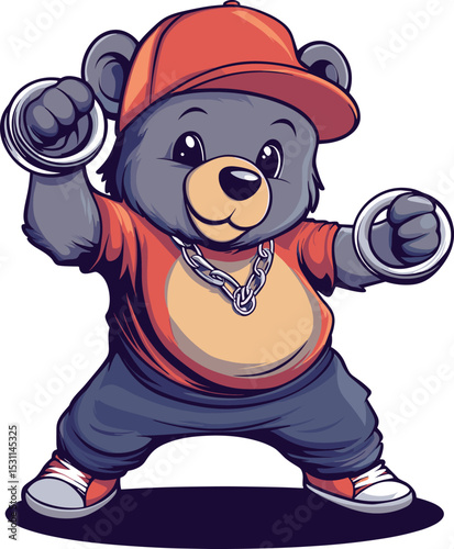 vector illustration of cartoon boxer