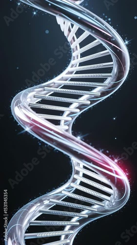 futuristic DNA helix glowing structure, futuristic DNA helix glowing animation, futuristic DNA helix glowing spiral