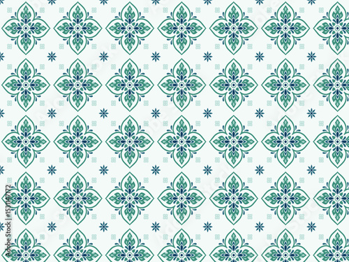 Vintage vector seamless floral pattern for antique textile decoration and ornamental paper design