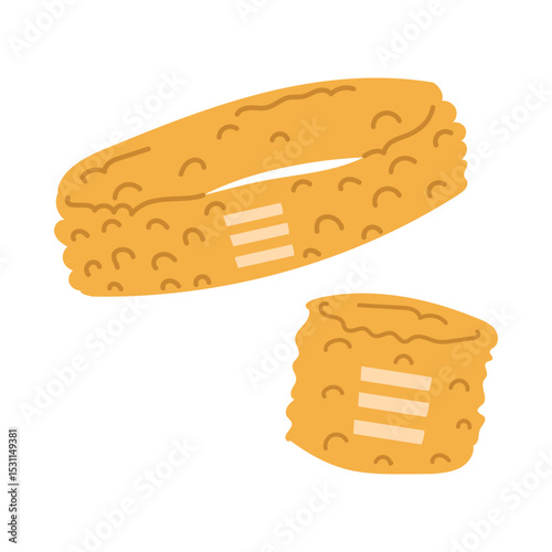 Sweat-free headband and hands. The yellow flat color illustration is suitable for medical websites, applications, posters about health, fitness, cardiology, disease prevention and cardiac activity.
