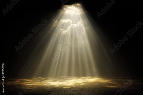 Spotlight illuminates a dark space