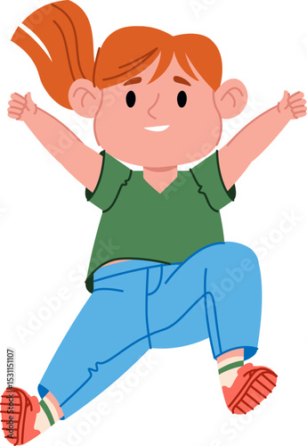 Joyful Girl Jumping