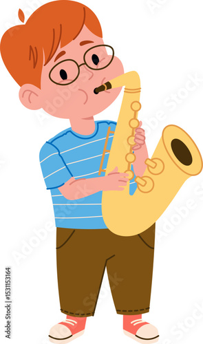 Boy Playing Saxophone