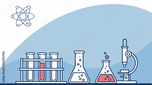 Illustrated Scientific Laboratory Equipment for Research and Experimentation
