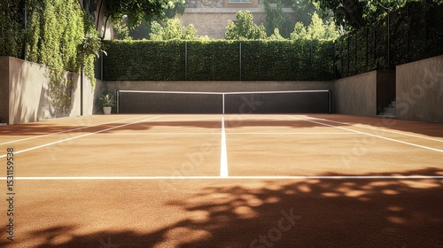 Luxury Private Tennis Court: A Sun-Drenched Oasis photo