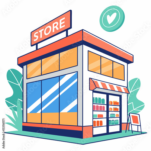 vector illustration of a modern building
